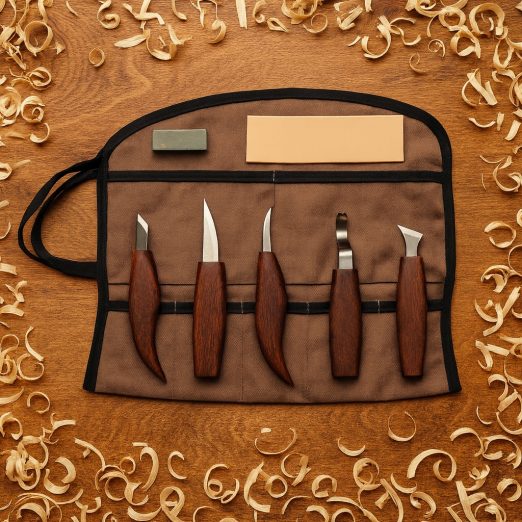 Knife Depot Wood Carving Five Piece Set - Walnut