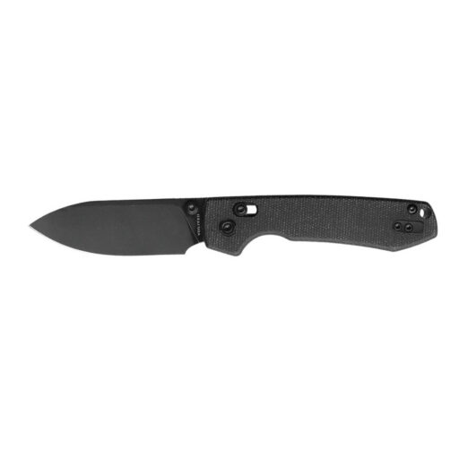 Vosteed Raccoon - 3.25’’ 14C28N Black Blade, Cross-Bar Lock, Black Micarta Handle