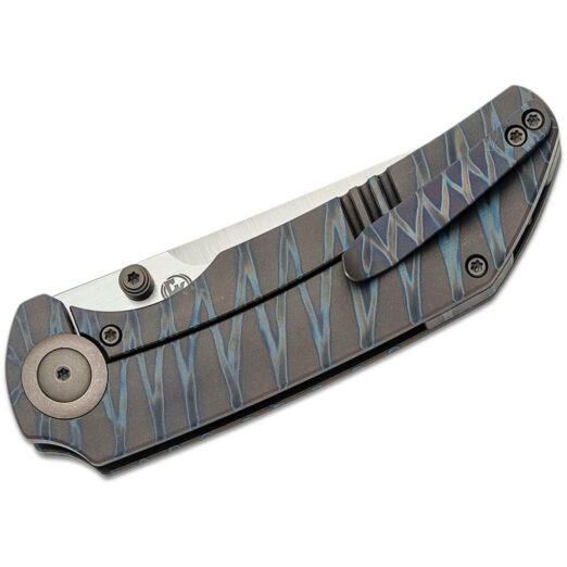 WE Knife Co Thug XL, Tiger Stripe Flamed Titanium with Hand Rubbed Satin CPM-20CV Blade - WE20028D-2