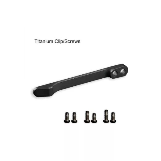 CIVIVI T001D Black Titanium Pocket Clip with 6 PCS Screws for WE Knife Co. and CIVIVI Knife Models