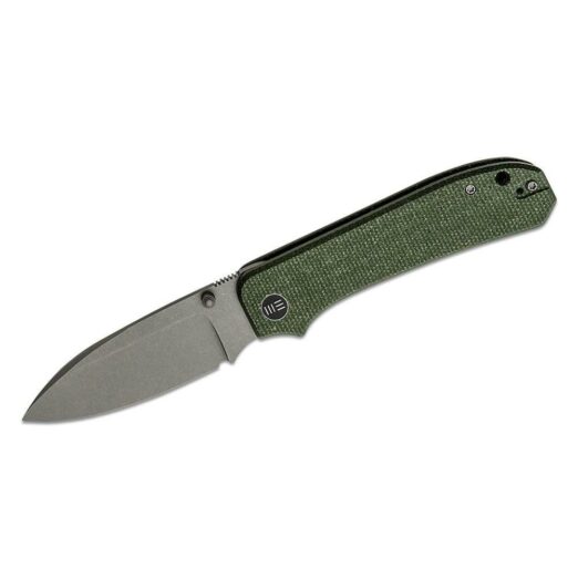 WE Knife Co. Big Banter - Green Canvas Micarta with Stonewash CPM-20CV Blade - WE21045-2