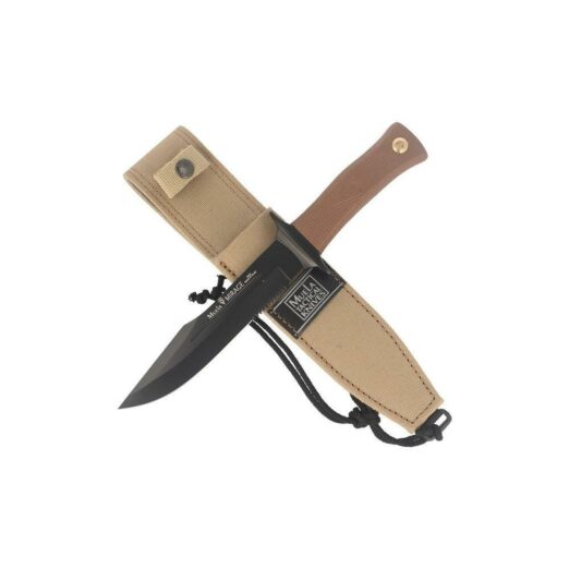 Muela Mirage 18NM - Black Teflon Coated Blade, Rubber Handle and Desert Pouch
