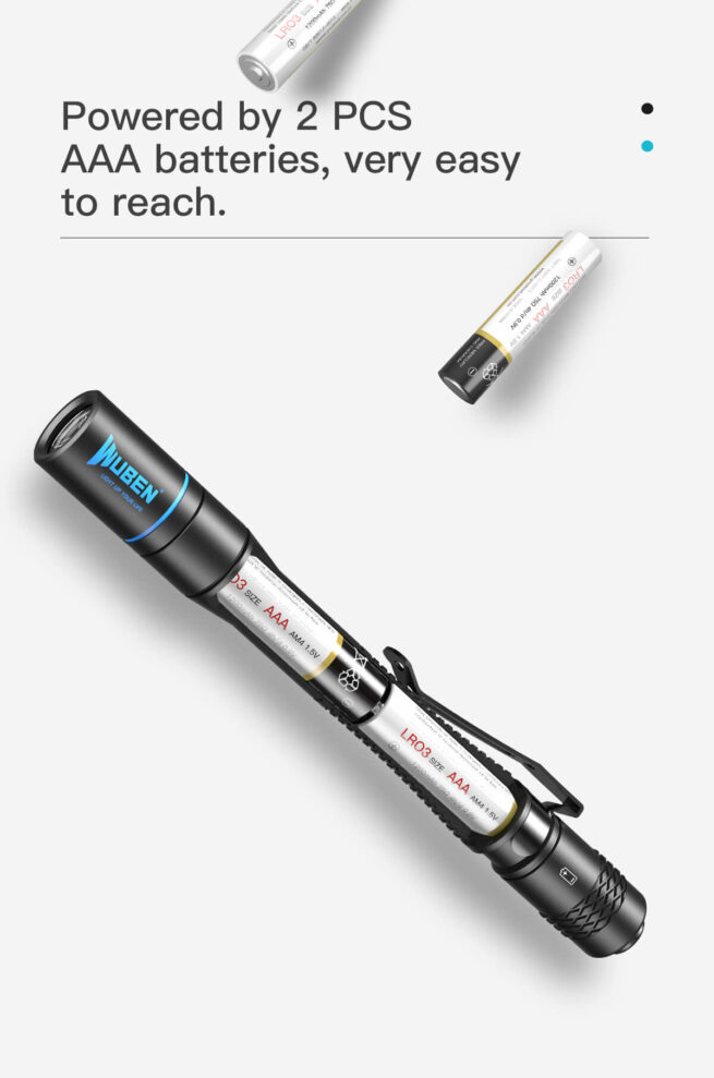 Wuben E19 High CRI Penlight - 2AAA, 200 Lumens - Image 4