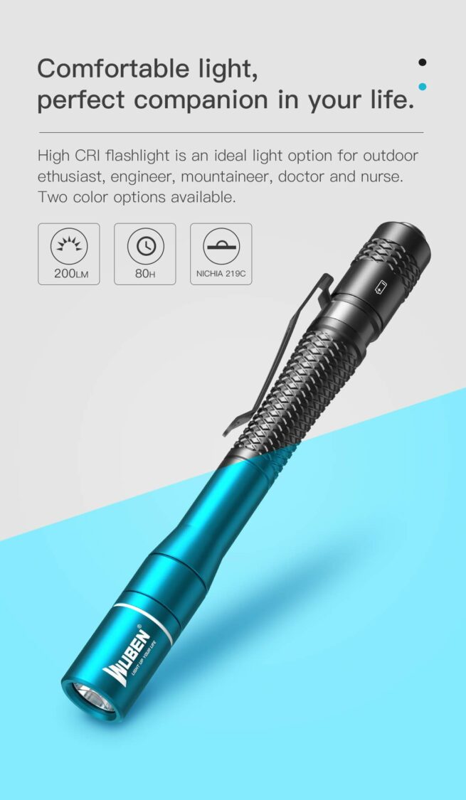 Wuben E19 High CRI Penlight - 2AAA, 200 Lumens - Image 14