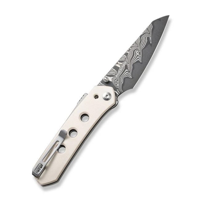 CIVIVI Vision FG C22036-DS1, Ivory G10 Handle, 3.5" Damascus Blade, Superlock - Image 8
