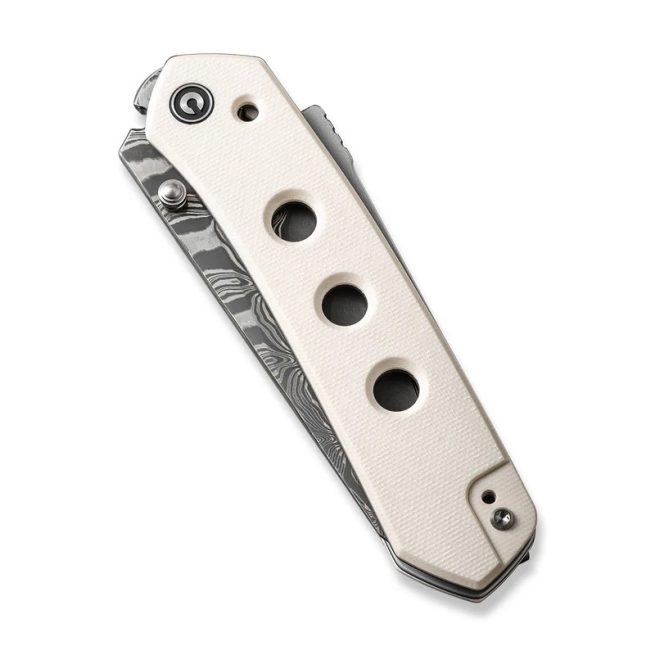 CIVIVI Vision FG C22036-DS1, Ivory G10 Handle, 3.5" Damascus Blade, Superlock - Image 9