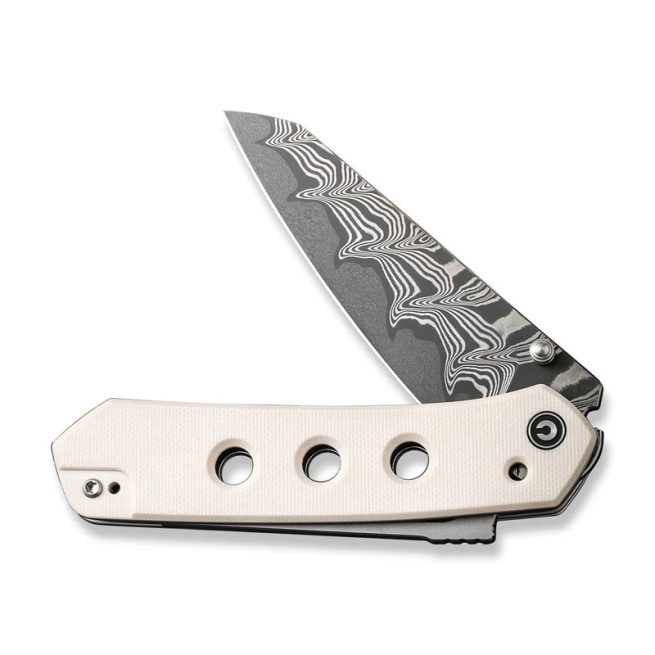 CIVIVI Vision FG C22036-DS1, Ivory G10 Handle, 3.5" Damascus Blade, Superlock - Image 12