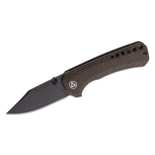 QSP Kestrel - Dark Brown Micarta with Black Stonewashed 14C28N Blade, QS145-A2