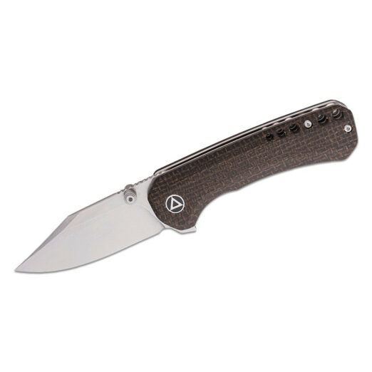 QSP Kestrel - Dark Brown Micarta with Stonewashed 14C28N Blade,  QS145-A1