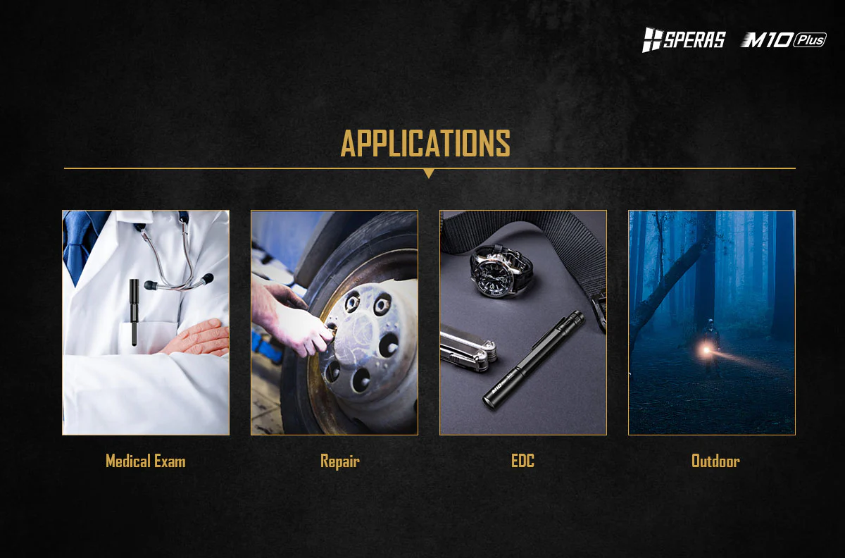 SPERAS M10 Plus 6500K LED Waterproof Pen Torch - 250 Lumens, 70 Metres - Image 14