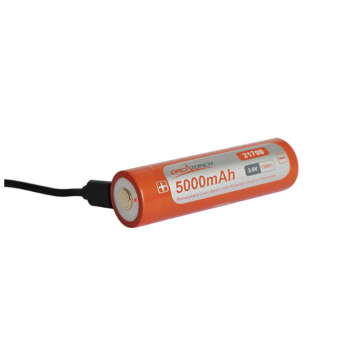 OrcaTorch 21700 5000mAh Type-C Rechargeable Battery