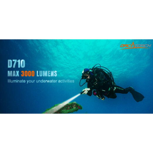 OrcaTorch D710 Dive Light (3000 Lumens, 308 Metres)