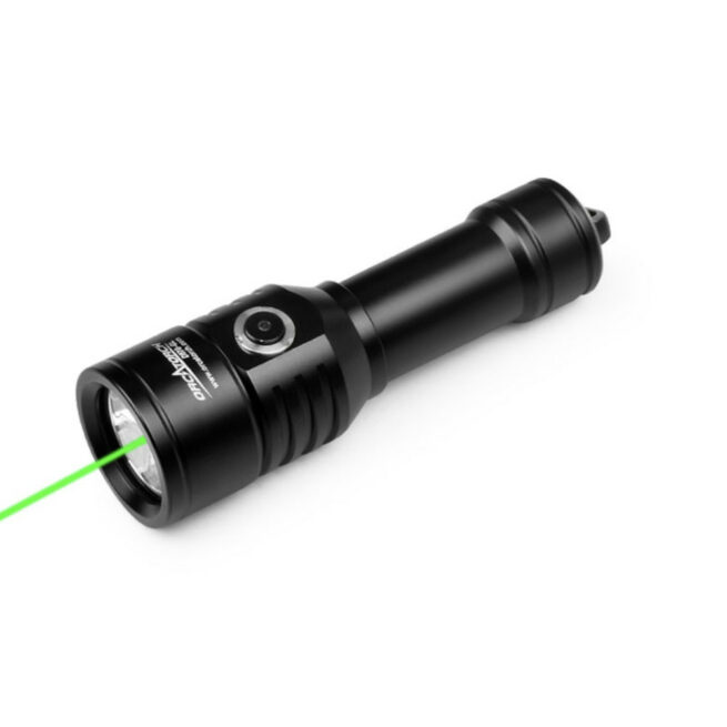 OrcaTorch D570-GL 2.0 Dive Light with White Light (1500 Lumens) and Green Laser Light (1000 Metres)