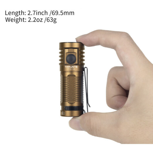 Thrunite T1S V2 Mini Rechargeable Flashlight (1212 Lumens, 184 Metres)