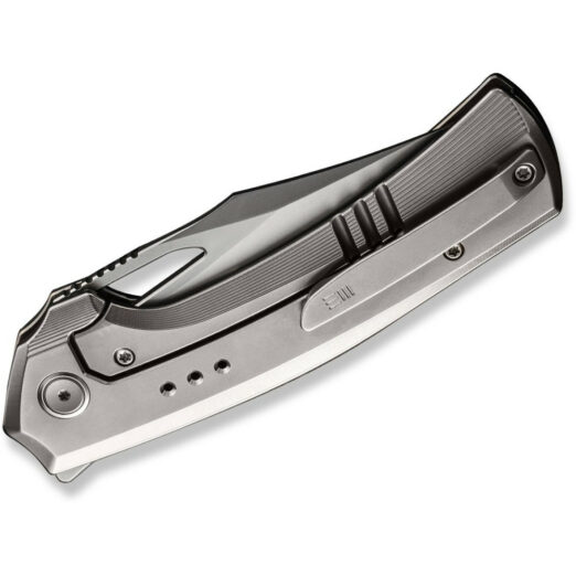 WE Knife Co. Nefaris Limited Edition - Polished Bead Blasted Titanium with Polished Bead Blasted CPM20CV Blade, WE22040D-2