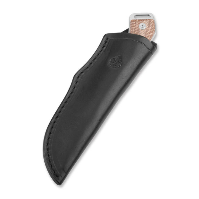 QSP Workaholic QS124-A Fixed Blade Knife, Brown Micarta Handle - Image 4