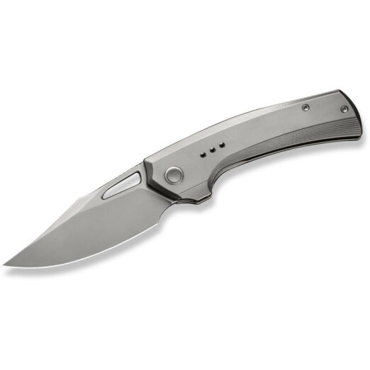 WE Knife Co. Nefaris Limited Edition - Polished Bead Blasted Titanium with Polished Bead Blasted CPM20CV Blade, WE22040D-2