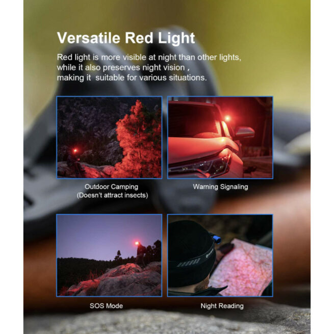 Olight Perun 2 MINI  Rechargeable Flashlight/Headlamp (Red/White Light) - 1100 Lumens, 150 Metres - - Image 4