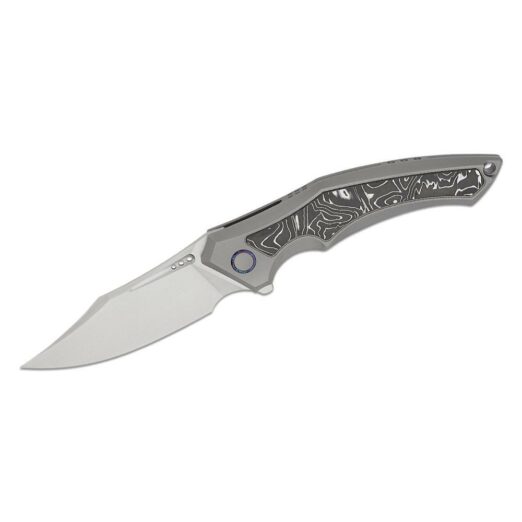 WE Knife Co. Orpheus, Titanium Handles with Aluminium Foil Carbon Fibre Inlays, and Hand Rubbed Satin CPM-20CV Blade, WE23009-2