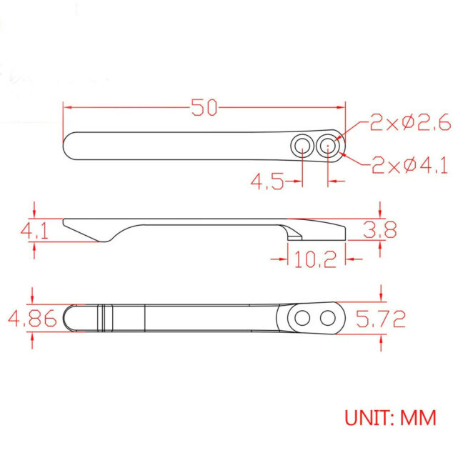 CIVIVI T001B Black Titanium Pocket Clip with 2 PCS Screws for CIVIVI Knife Models - Image 2