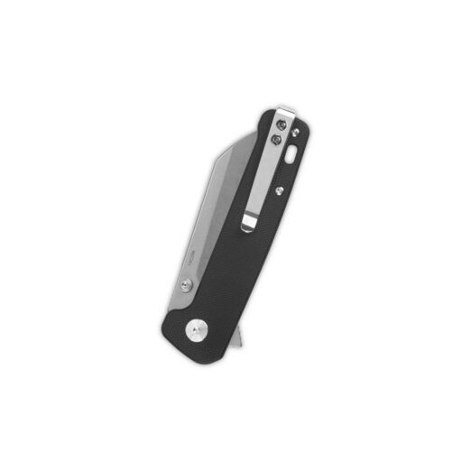 QSP Penguin Button Lock, Black G10 with Stonewashed 14C28N Blade, QS130BL-A1