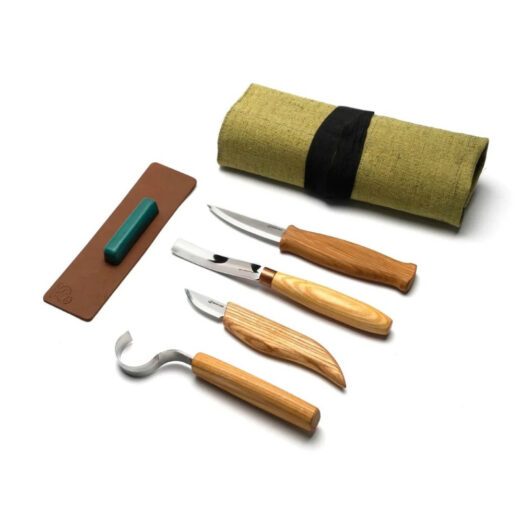 Beaver Craft Left-Handed Professional Carving Set, Spoon and Kuksa - S43L