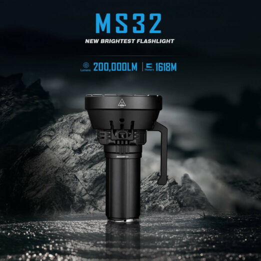 Imalent MS32 Rechargeable Search Light (200,000 Lumens, 1618 Metres)