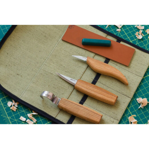 Beaver Craft Left-Handed Whittle Knife and Extended Spoon Set - S17L