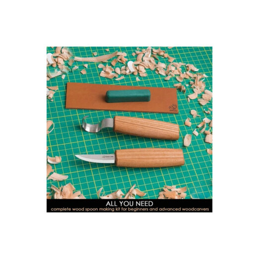 Beaver Craft Right-Handed Beginners Basic Spoon Carving Set - S01