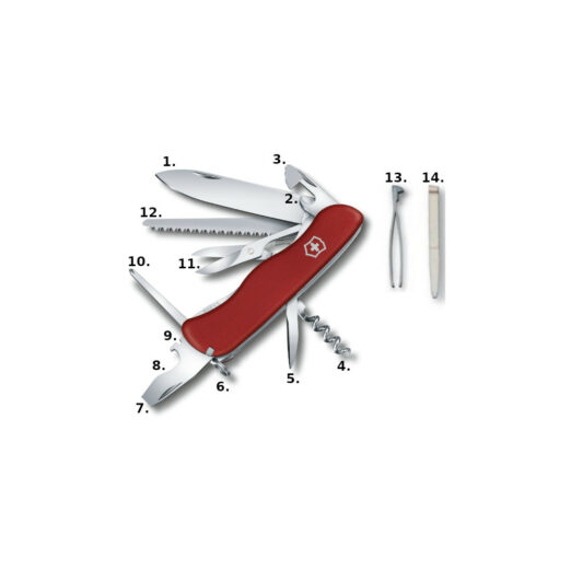 Victorinox Outrider Red Swiss Army Knife - Scissors and Lock Blade