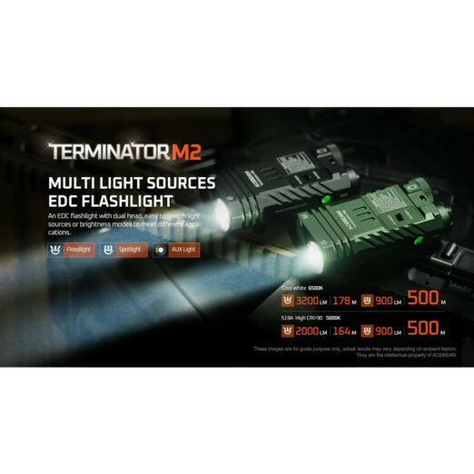 AceBeam Terminator M2 Pocket Light with Multiple Light Sources