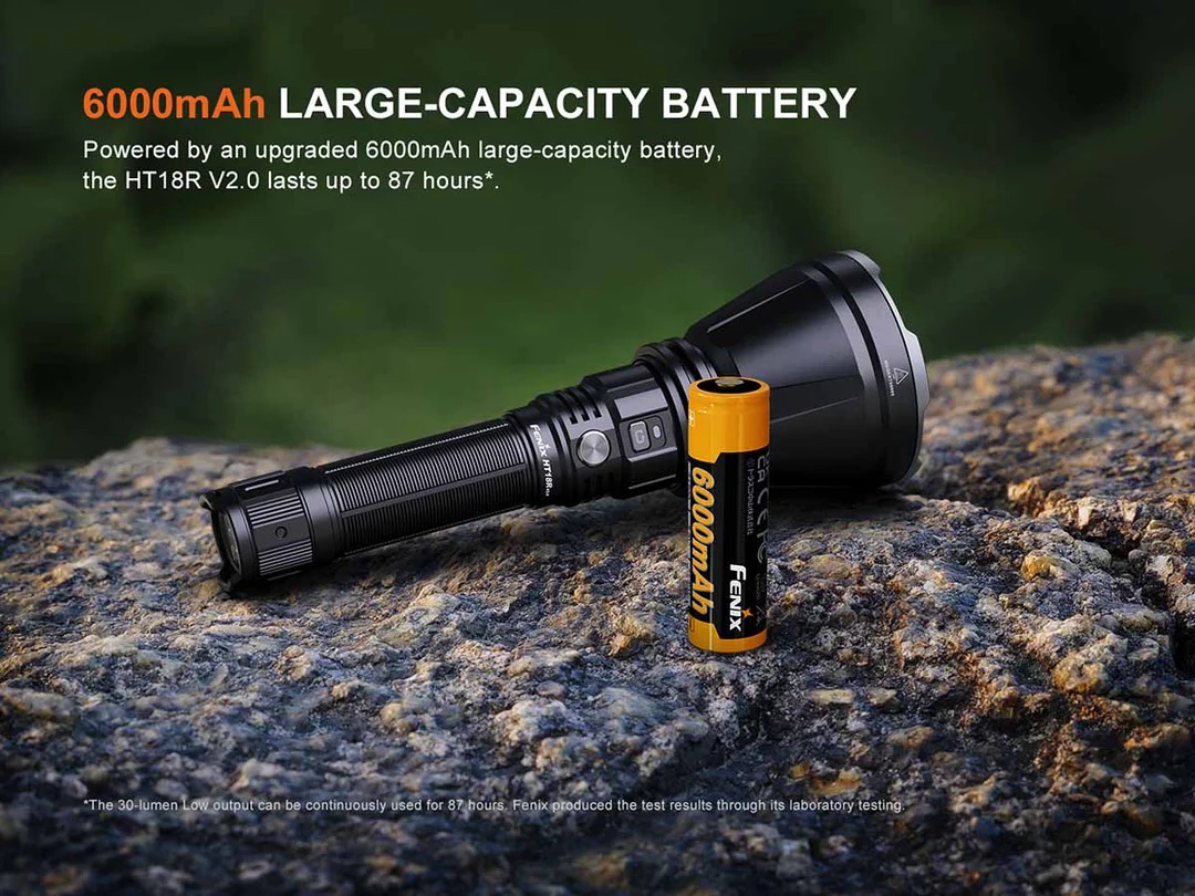 Fenix HT18R V2.0 Rechargeable Long Distance Flashlight (3700 Lumens, 1100 Metres) - Image 8