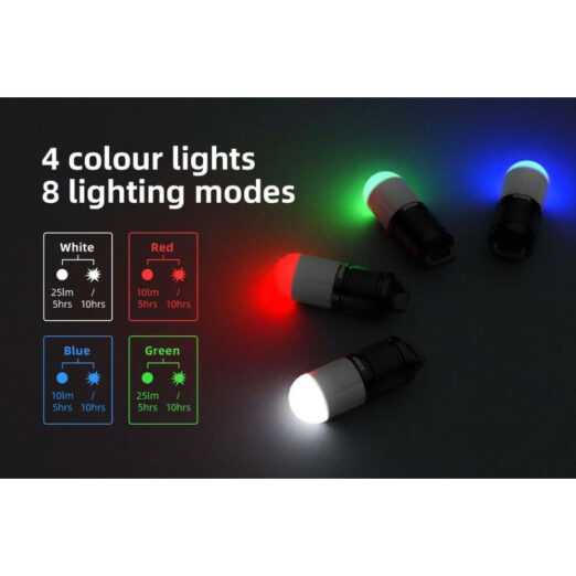 XTAR SD1 Mini Multicoloured Dive Beacon Light - 4 Colours in 1