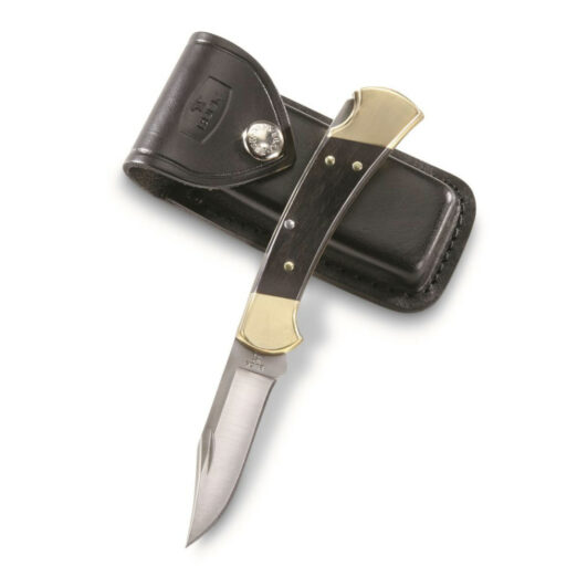 Buck Folding Ranger with Leather Pouch 112BRS