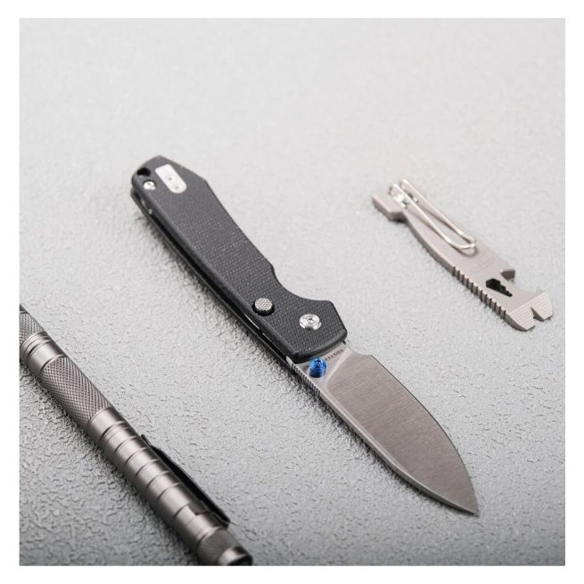 Vosteed Raccoon Top Liner Lock - 3.25" Satin 14C28N Blade, Black Micarta Handle - A2903 - Image 10