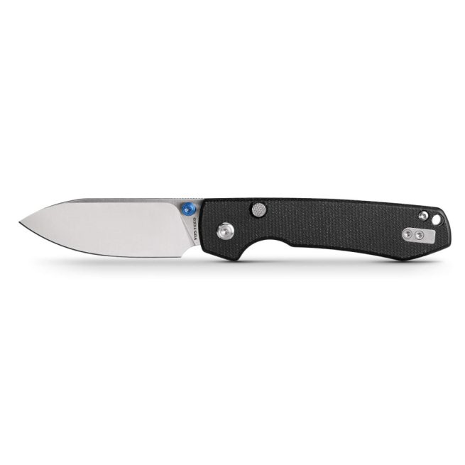 Vosteed Raccoon Top Liner Lock - 3.25" Satin 14C28N Blade, Black Micarta Handle - A2903