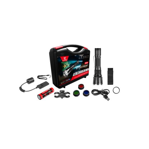Klarus XT12GT Pro Kit - Rechargeable Hunting Flashlight Kit (1600 Lumens, 850 Metres)