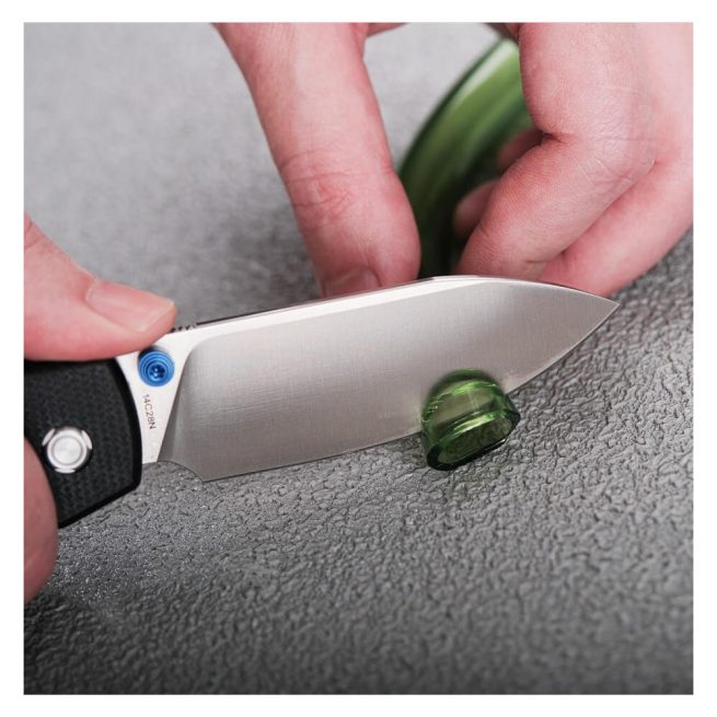 Vosteed Raccoon Top Liner Lock - 3.25" Satin 14C28N Blade, Black Micarta Handle - A2903 - Image 9
