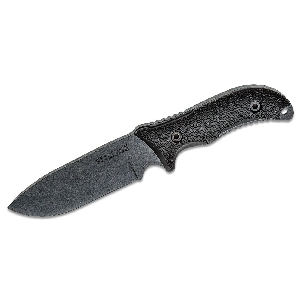 Schrade SCHF36 Frontier Fixed 5.05″ Black Blade, TPE Handles, Nylon