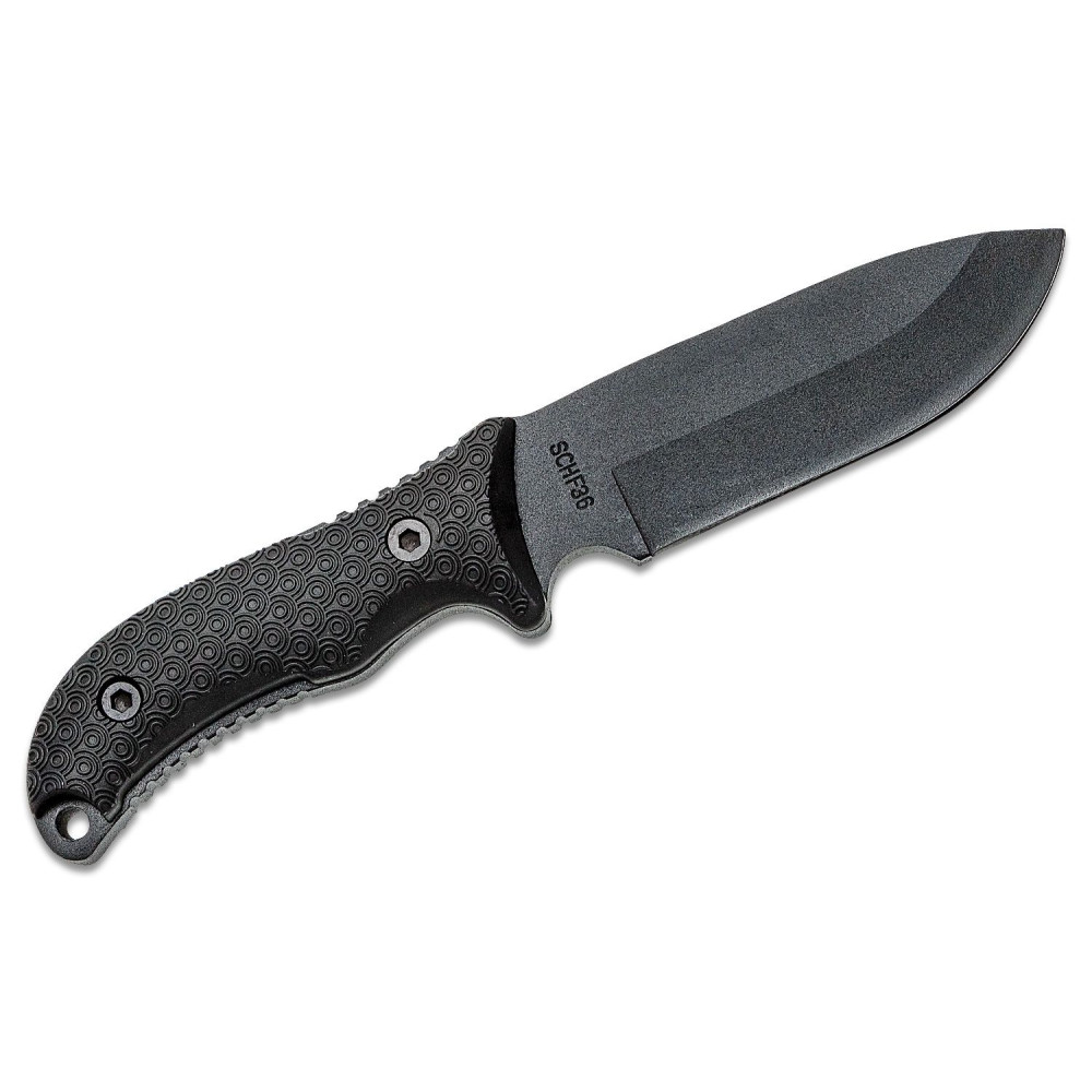 Schrade SCHF36 Frontier Fixed 5.05″ Black Blade, TPE Handles, Nylon