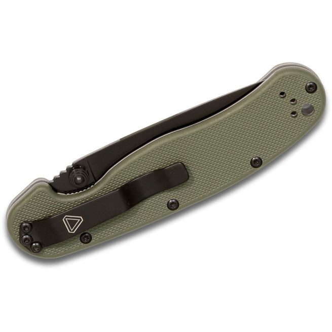 Ontario RAT Model 2 - 3.0" Black D2 Blade, OD Green Nylon Handles, Liner Lock, 8830OD - Image 2