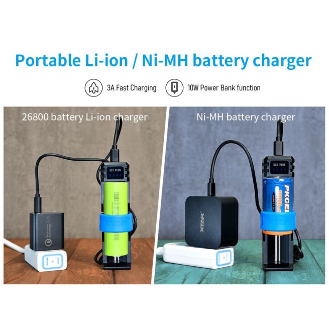 XTAR SC1 PLUS Single Bay Battery Charger and Power Bank - Image 6