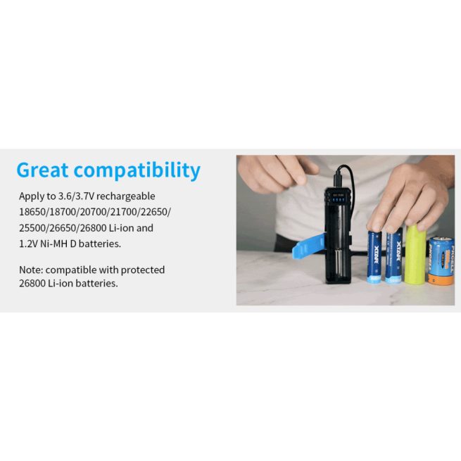 XTAR SC1 PLUS Single Bay Battery Charger and Power Bank - Image 5