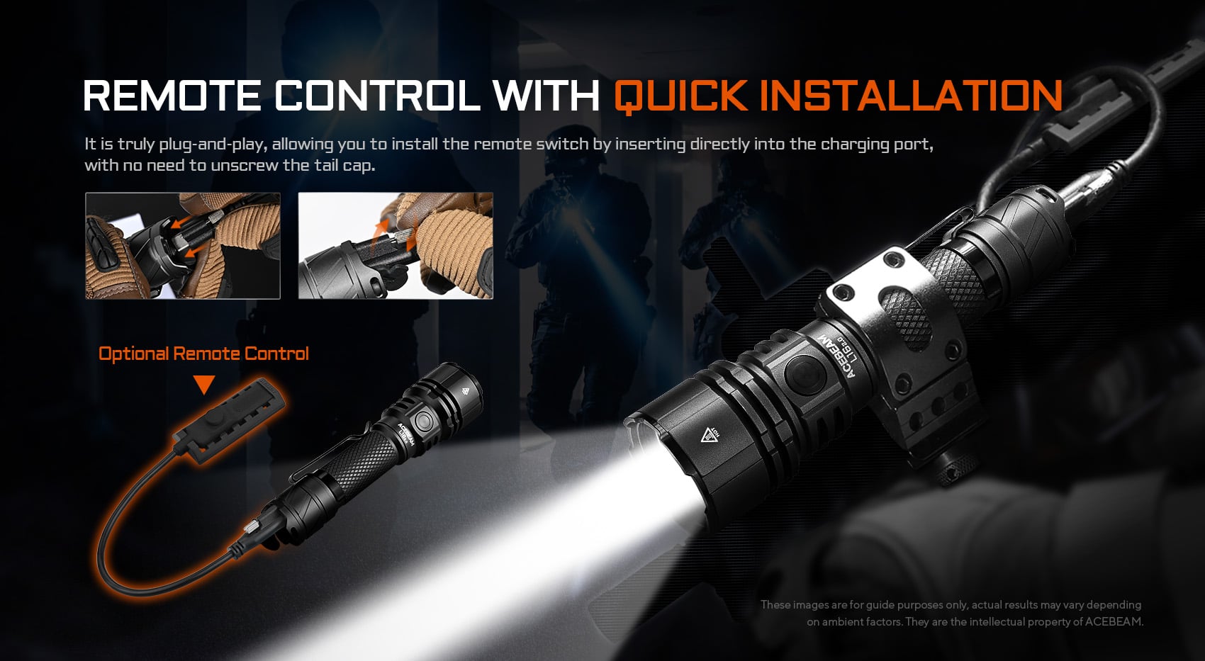 AceBeam L16 2.0 Rechargeable Compact Tactical Flashlight (3000 Lumens, 713 Metres) - Image 11