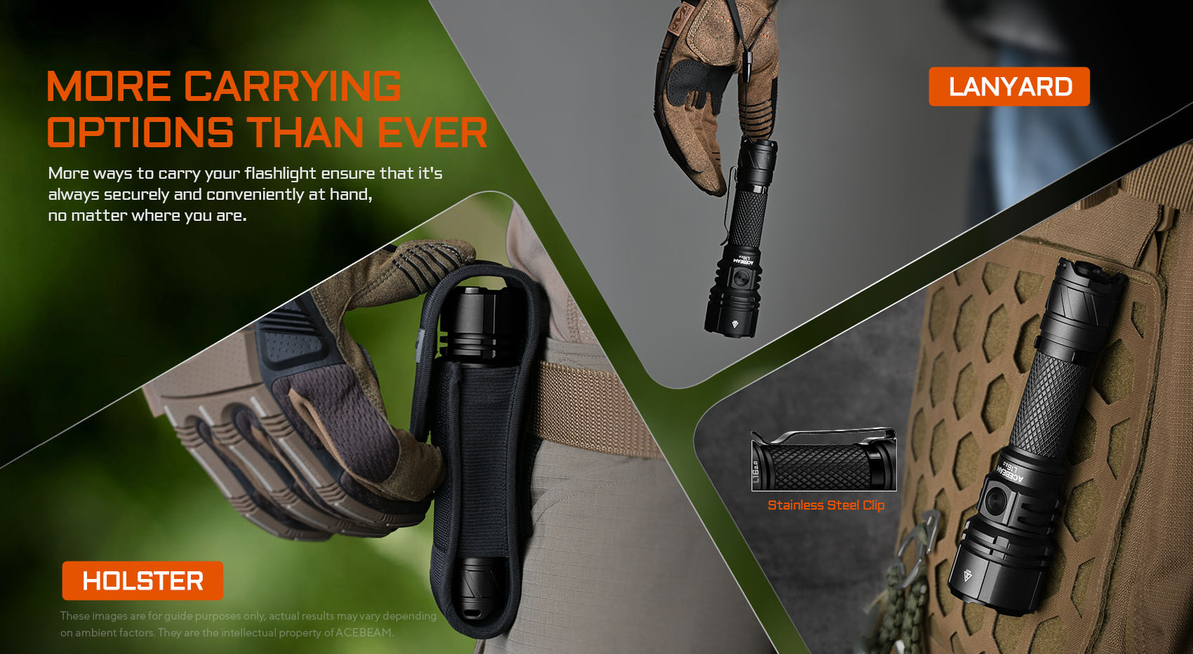 AceBeam L16 2.0 Rechargeable Compact Tactical Flashlight (3000 Lumens, 713 Metres) - Image 12