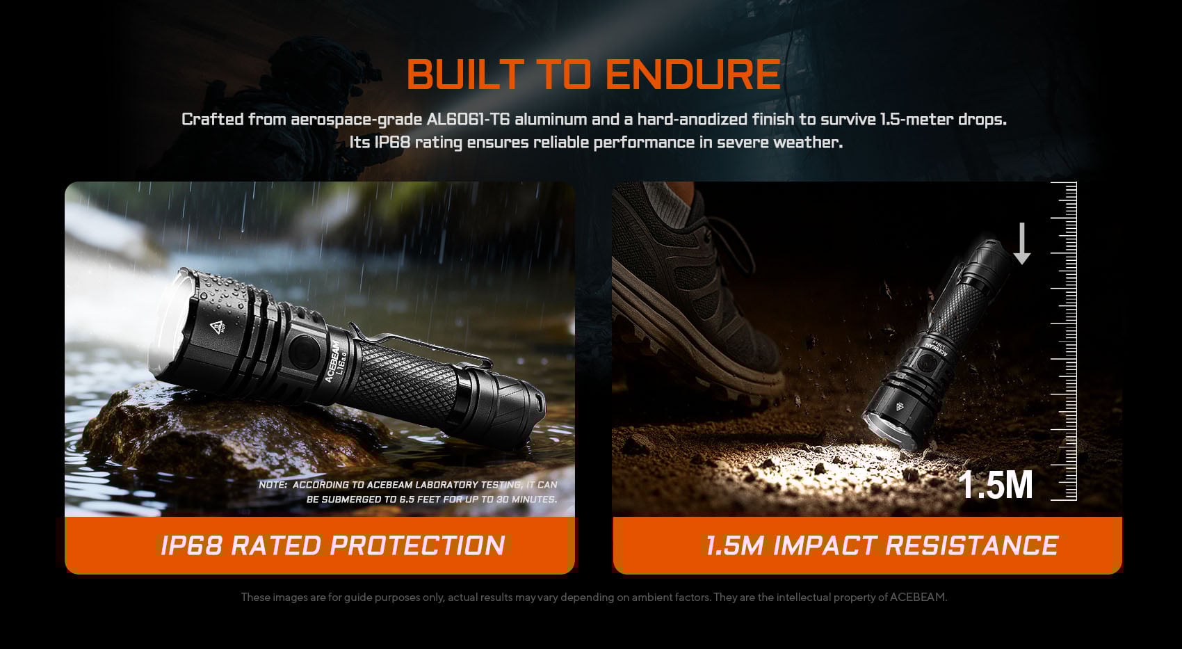 AceBeam L16 2.0 Rechargeable Compact Tactical Flashlight (3000 Lumens, 713 Metres) - Image 14