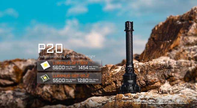 AceBeam P20 Professional Long Range Flashlight  (5600 Lumens, 1454 Metres) - Image 3