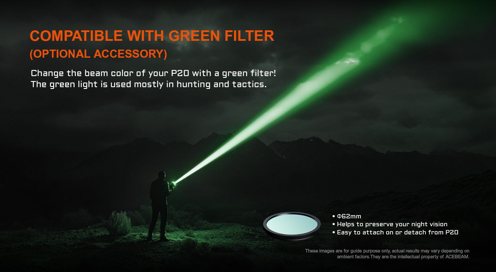 AceBeam P20 Professional Long Range Flashlight  (5600 Lumens, 1454 Metres) - Image 15