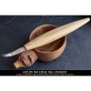 BeaverCraft Open Curve Spoon Knife with Leather Cover - SK4S - Image 5