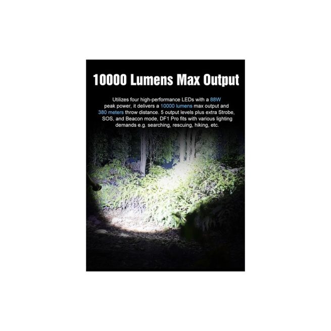 Lumintop DF1 PRO Rechargeable Searchlight (10000 Lumens, 380 Metres) - Image 4